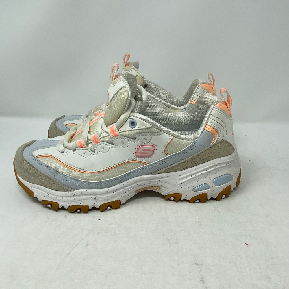 Skechers D'Lites Womens Size 6 Multicolor Leather Walking Sneakers 149589
